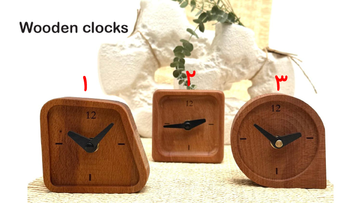 ساعت رومیزی چوب راش آداک - طرح بندی